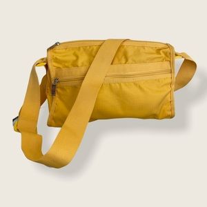 GAL yellow nylon crossbody bag